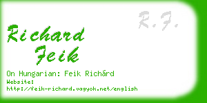 richard feik business card